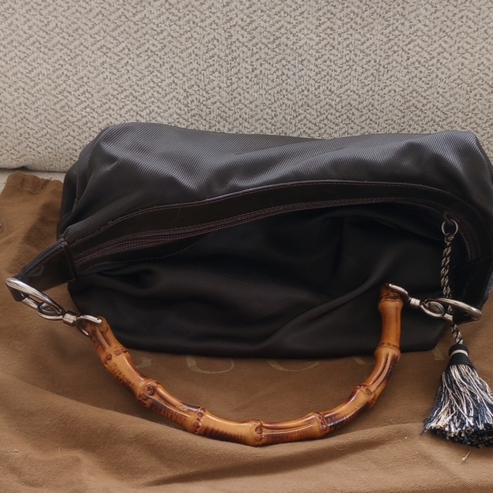 Gucci Dark Brown Leather Hobo Bag with Bamboo Handle - Picture 2 of 11